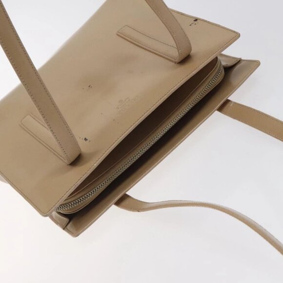 PRADA Shoulder Bag Enamel Beige Silver Auth - Picture 5 of 16